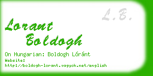 lorant boldogh business card